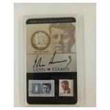 John F Kennedy commemorative silver coin 1964,