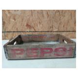 Wooden Pepsi soda crate