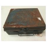 Small metal box with contents 3.5x9x7.5