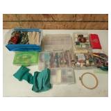 Box of assorted sewing notions