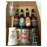 2 Budweiser Christmas pint glasses, Coors light