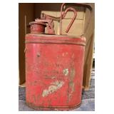 Vintage Red Steel Can