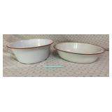 WHITE WITH RED ENAMELWARE 1