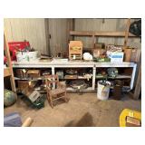 Large shop cabinet with six open shelves