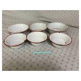 WHITE WITH RED ENAMELWARE 5