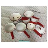 WHITE WITH RED ENAMELWARE 4