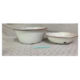 WHITE WITH RED ENAMELWARE 3