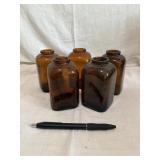 Five vintage old snuff bottles