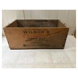 Vintage wooden corned beef crate