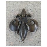 Brass Fleur De Lis Belt Buckle, metal anchor belt
