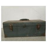 Metal toolbox w/ fishing lovelies 19"