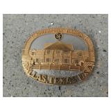 Solid brass South fork ranch commemorative belt