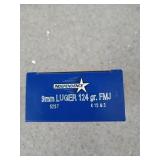 50 rds 9mm Luger 124 gr FMJ