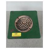 Antique single burner hot plate, no cord
