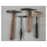 Rubber mallet, chipping hammers