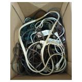 Box of assorted extension cords
