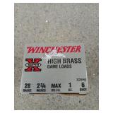 25 rds 28 ga 2 3/4" 1 oz 6 shot shells