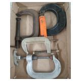 4 asst c clamps, 1 is Jorgensen