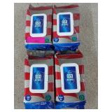 4 new packs antibacterial wet wipes