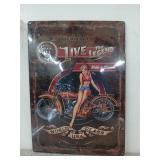 Metal motorcycle sign 17x12