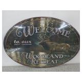Metal welcome sign 12x17