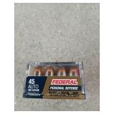 20 rds 45 auto 165 gr JHP