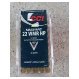 50 rds maxi-mag 22 WMR HP 40 gr