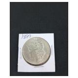 1889 Morgan silver dollar