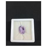 6.67 carat oval pink amethyst stone