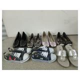 5 pair ladies shoes size 9 & 6, 2 girls shoes