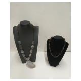 Two beautiful necklaces, 19 inch smoky quartz,