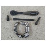 Pittsburgh pro 3/8" drive ratchet, extensions, 8