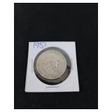 1951 Franklin half dollar
