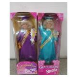1997, 1998 graduation Barbies