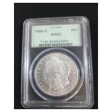 1885-O Morgan silver dollar