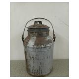 Galvanized milk can with handle 14 x 9.5