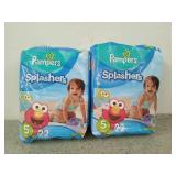 2 new packs of Pampers splashers size 5