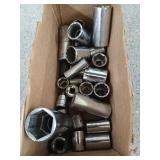 Box of mostly Craftsman sockets