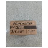 50 rds 9mm Luger 115 gr FMJ