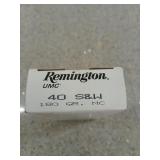 50 rds 40 S&W 180 gr MC