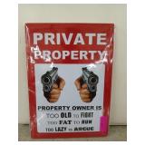 Metal sign 17x12