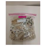 Big bag of beautiful costume pearl necklaces, etc.