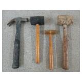 4 asst hammers