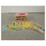 Deck of Pokemon cards in cute little wooden