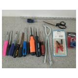 Asst screwdrivers, etc