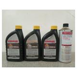 3 qts 30 weight 4 cycle engine oil, 4 cycle f