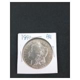 1890 Morgan silver dollar BU