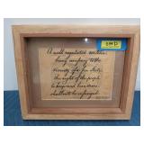 Second amendment in beautiful wooden frame,