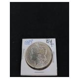 1889 BU+ Morgan silver dollar