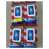 4 new packs antibacterial wet wipes